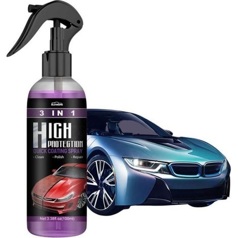 Spray Revêtement Céramique - 3 En 1 Nettoyage Restauration Brillant - Pour Voiture - 400 ml (1/5)