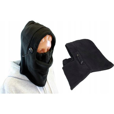 Scaldacollo, cappello, sciarpa, passamontagna in pile, nero (1/3)