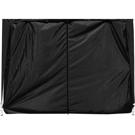 2.5x2.5M Pop Up Gazebo Side Panel Wall Only,1 Piece Black with Zipper