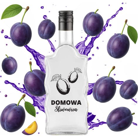 Botella FALA de 500 ml con impresión Tintura de licor de alcohol SLIVOVICA CASERA (1/5)