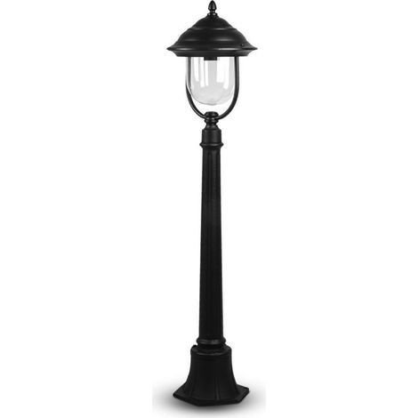 V-TAC Lampada LED Lanterna Portalampada E27 (Max 60W) Nero h110cm IP44