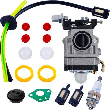 15 Pièces Kit Carburateur, Bougie Allumage, Tuyau Huile, Filtre Essence, Débroussailleuse 31mm (1/5)