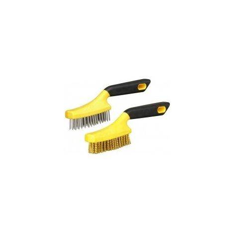 Cepillo de mango bimaterial de alambre de acero inoxidable 8200207 - Outifrance