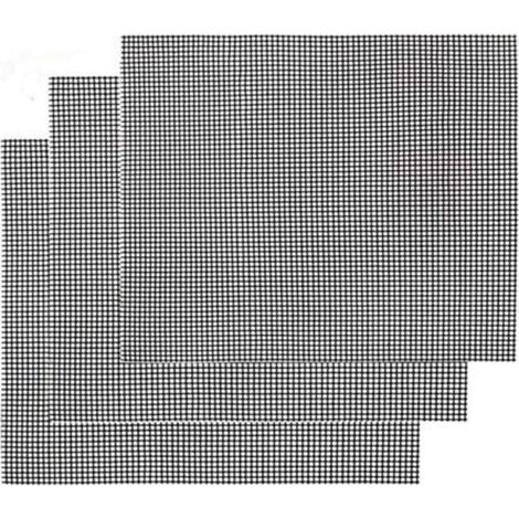 Grille Barbecue Tapis de Cuisson Antiadhésif 3 Pièces - Feuille de Cuisson Réutilisable Résistante à la Chaleur de Gril, pour Le Barbecue D'intérieur et Extérieur (1/4)