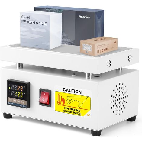 Machine d'emballage en cellophane Machine de sur-enveloppement manuelle Machine de scellage à chaud de bureau pour film BOPP Parfum Cosmétiques Boîte à poker PVC (120×200 mm) (1/5)