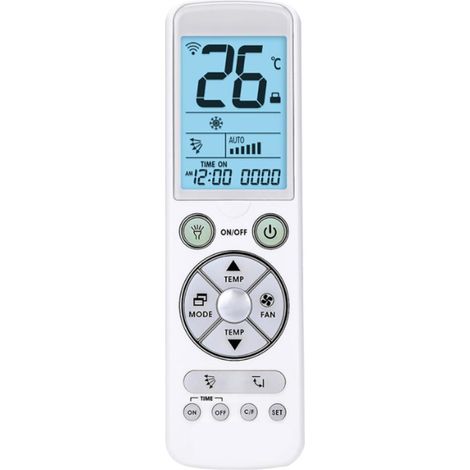 Télécommande Universelle pour climatiseur avec la Plus Large compatibilité du marché, Clavier et écran rétroéclairés, Lampe Torche LED (1/5)