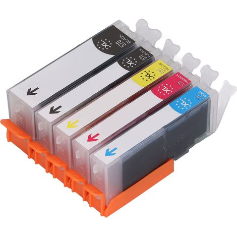 Tintenpatrone mit hoher Seitenkapazität, farbechte schwarze und farbige Tintenpatrone im Set für PIXMA-Drucker (BK, BK, CMY) (1/5)