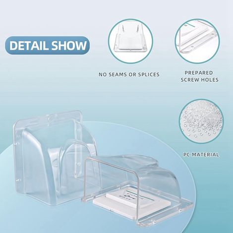 1 Farbe: transparent Material: PC Regenschutz für Zutrittskontrollbox Regenschutz für Türklingel Regenschutz für 86 Tasten.