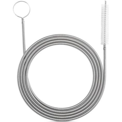 1 sonda per scarichi, sonda per la pulizia di tubi, pulizia degli scarichi, rimozione di ostruzioni, pulizia di lavandini intasati, pulitore per scarichi in metallo (1/5)