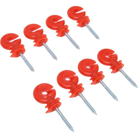 Isolateurs de clôture à visser - Imperméable - Protection du soleil - En plastique - Isolation de clôture électrique - Accessoires pour élevage - 50 isolateurs de clôture électrique - 50 pièces (1/5)