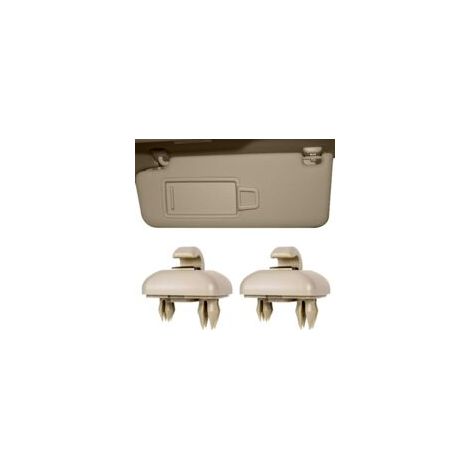 2 Pcs Intérieur Pare-Soleil Crochet Support d'attache, Clip pour Visière de Voiture pour Audi A1 A3 A4 A5 Q3 Q5 8e0 857 562 LA6 LA7 (Brun) (1/5)