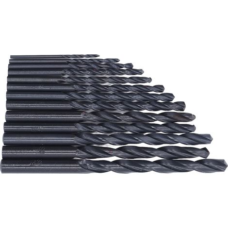 Lot de 13 forets hélicoïdaux en acier rapide HSS pour perçage bois métal 1.5-6.5mm queue avec boîte fer (1/5)