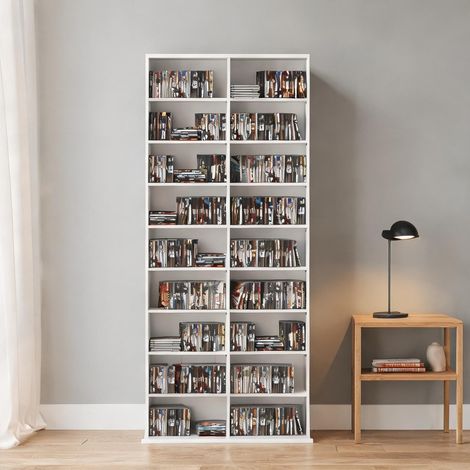 Meuble de rangement de bureau blanc 78,5 x 24 x 175 cm (1/5)