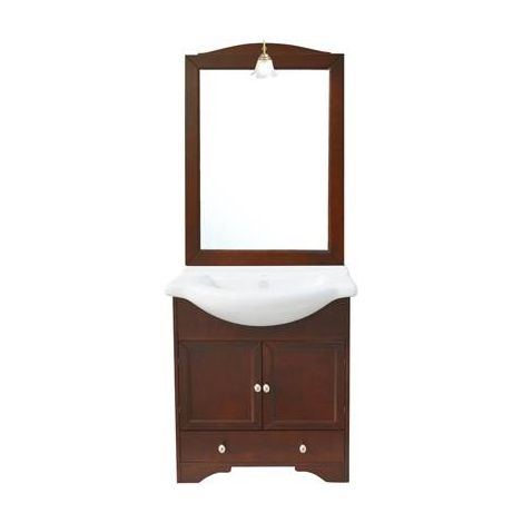 Armoire de salle de bain monique avec lavabo intégré et miroir 75