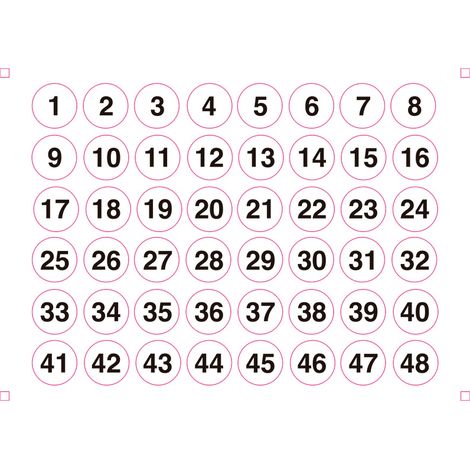 Pack 2 láminas adhesivas a5 identificadores 1 al 48 edm
