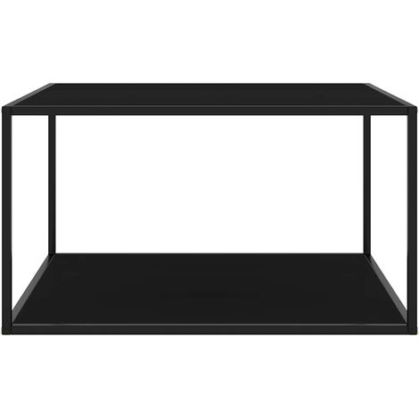 Maison Exclusive - Couchtisch Schwarz mit Schwarzem Glas 90x90x50 (1/5)