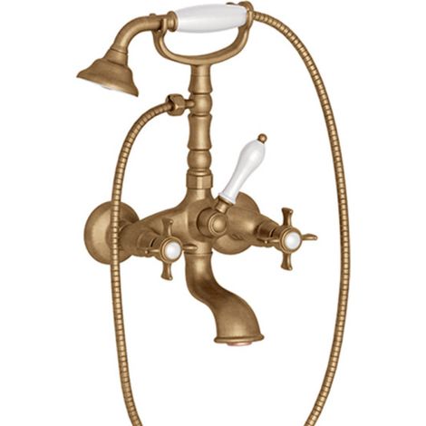 Inverseur bain/douche chambord + accessoires vieux bronze mat - CRISTINA ONDYNA CH10293