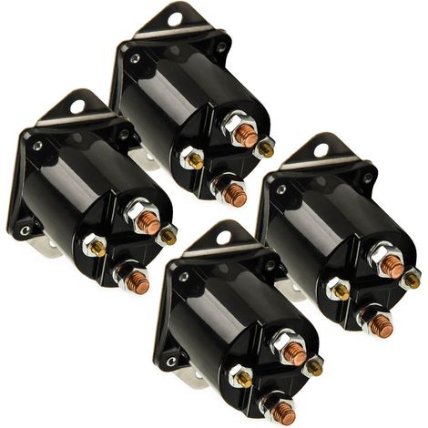 4xStarter Solenoid 12V Club Car Gas Cart Solenoid 4 Terminal For Gas Golf 1984 (1/5)
