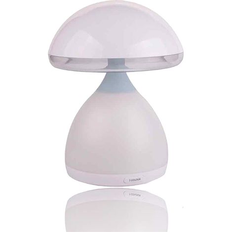 Lampada led touch 7 colori dimmerabile multicolore luce fungo ricaricabile da comodino per cameretta bambini cromoterapia cambiacolore (1/5)