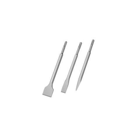 Burins SDS Plus, Set 3 (Burin Large, Burin Plat, Burin Pointu) pour Perceuses Légères et Marteaux à Percussion Travail Standard dans le Béton Carrelage Bloc de Construction (1/5)