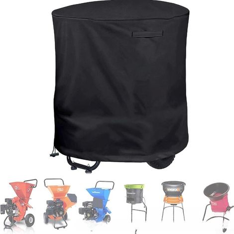 Housse de protection en tissu bœuf 210D résistant aux intempéries et à la poussière et aux UV pour broyeur de bois – pour déchiqueteuses de jardin – 85 x 110cm – Noir (1/5)