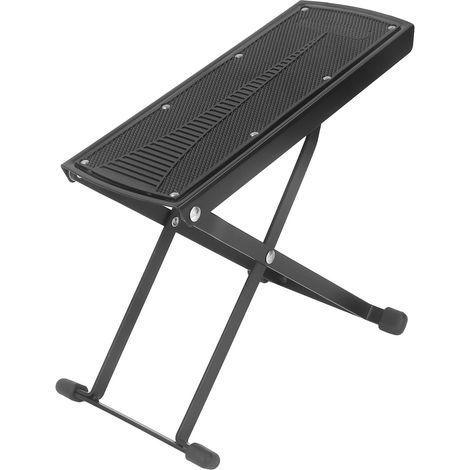 Repose-pieds pour guitare en plastique et métal, réglable en hauteur, 6 niveaux, épais, avec repose-pieds intégré. (1/5)