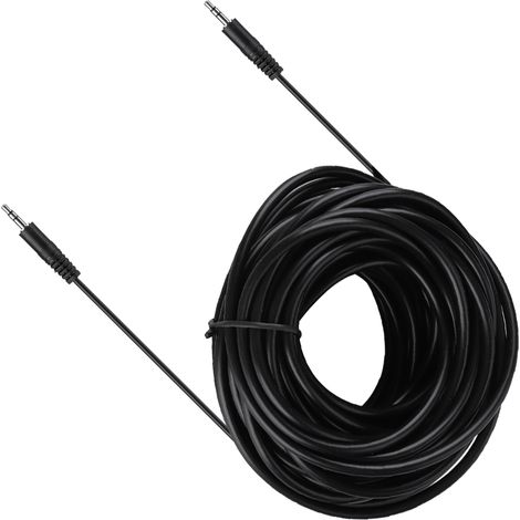 Câble audio stéréo 3,5 mm 10 m pour haut-parleurs et casque, cuivre blindé (1/5)