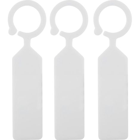 100 étiquettes en plastique pour plantes, étiquettes imperméables pour arbres et plantes, étiquettes de jardin suspendues en plastique épais, étiquettes pour fleurs et plantes (blanches) (1/5)