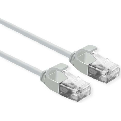 CAVO RETE UTP CAT.6A 1MT SLIM GRIGIO NO SCHERMATO PER DATA CENTER