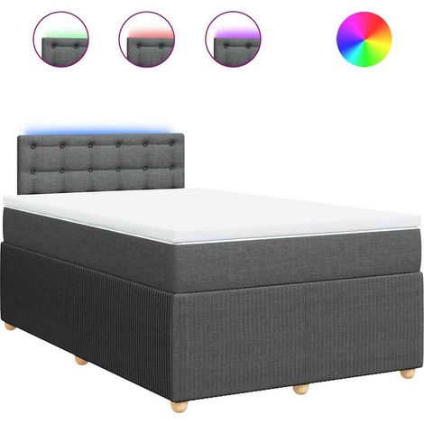 Maison Exclusive - Cama box spring con colchón tela gris oscuro 1 (1/5)