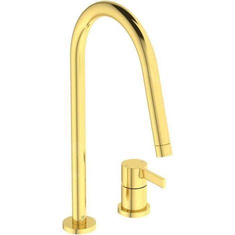 Ideal Standard Gusto - Mitigeur d'évier, installation à 2 trous, or brossé BD422A2 (1/5)