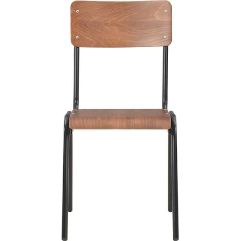 Maison Exclusive - Esszimmerstühle 2 Stk. Braun Massives Sperrhol (1/5)