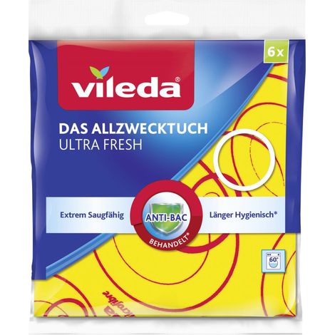 Vileda Allzwecktuch 3D 6-er Pack, 34 x 34 cm Reinigen