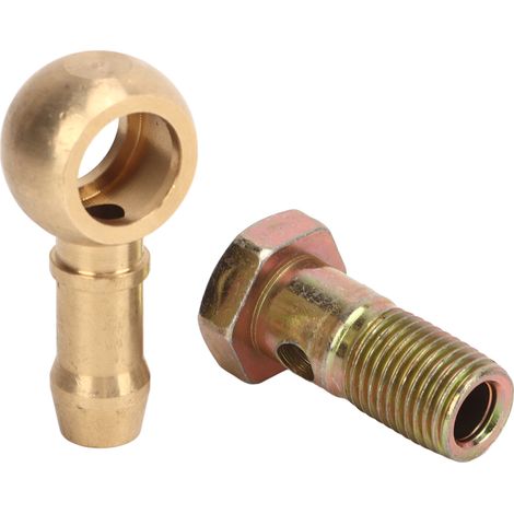 Kit Raccord Banjo M12 x 1,5 mm avec 2 Rondelles, Adaptateur de Frein Banjo en Alliage d'Aluminium pour Voiture (1/5)
