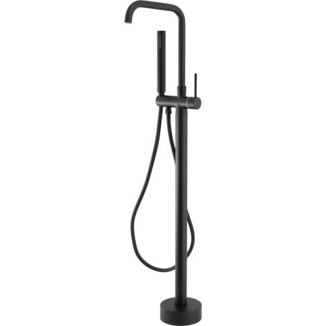 Grifo de bañera exenta negro mate redondo Serpis de Valaz (1/4)