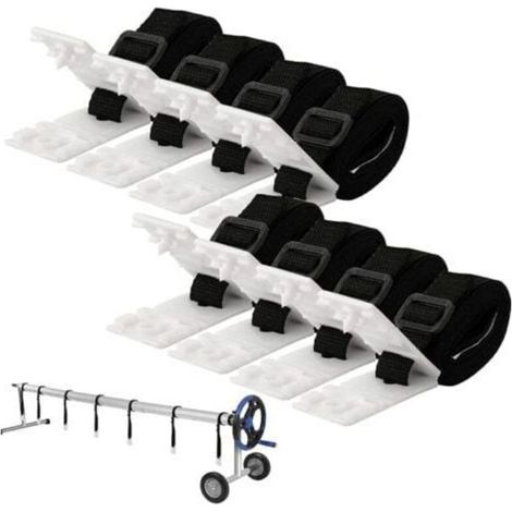 Kit de fixation de bâche solaire pour piscine, Kit de fixation d'enrouleur de bâche de piscine, Sangle de natation pour équipement d'extérieur AIPERQ