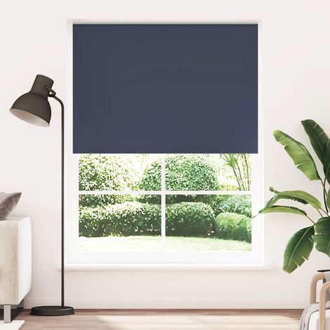 vidaXL Estor enrollable opaco 164,4x230 cm Tejido Ancho 160 cm Azul Marino (1/5)