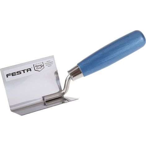 FESTA Cucchiaio in acciaio inox, angolato, manico in legno, 80x60x60mm 31281.01