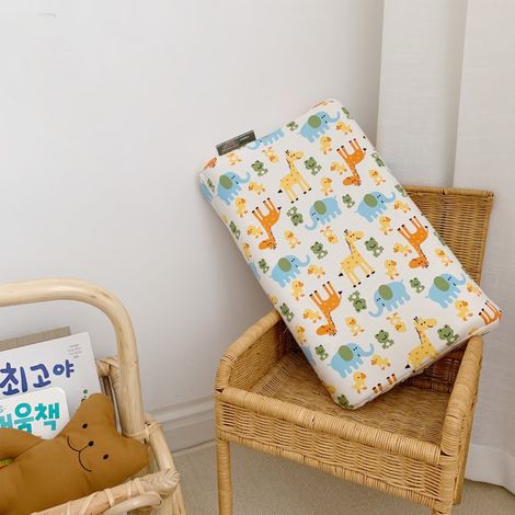Oreiller pour enfant en latex naturel, oreiller de couchage, housse de coussin amovible en coton lavable incluse, oreiller pour tout-petit, oreiller de sieste pour enfants, unisexe pour garçons et fil (1/3)