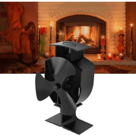 Ventilateur de cheminée, transfert de chaleur efficace, 3 pales, circulation d'air chaud améliorée, résistant aux hautes températures, dispositif de sécurité pour poêle à granulés (1/4)
