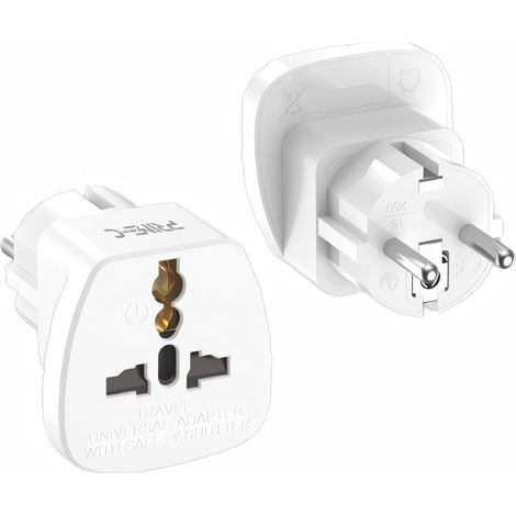 Adaptateur de voyage universel, 2500 W, pratique à transporter et sûr. (1/2)