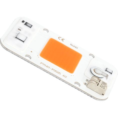 Source lumineuse LED sans pilote 220 V 50 W blanc/chaud/spectre complet pour la croissance des plantes, dalle LED, accessoires de bricolage, perles LED intégrées haute efficacité, spectre complet (1/5)