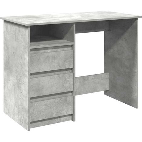 Maison Exclusive - Scrivania Grigio Cemento 102x50x75 cm in Legno Multistrato