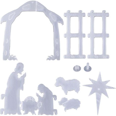 3D-Weihnachtsbaumschmuck, Gartenstecker, Krippenszene, Miniaturfigur