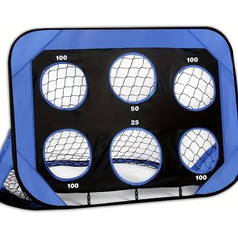But de football pop-up 4 en 1 avec cible d'entraînement, but de football pliable portable avec sac de transport, pour enfants, jardin, parc et plage (1/4)
