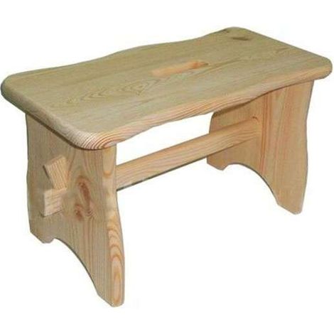 Sgabello Abete Maxi Chiaro cm 19X39 h 21