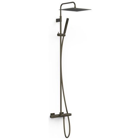 Ensemble de robinet thermostatique mural à 3 voies pour baignoire et douche Noir bronze - TRES 19031215KMB