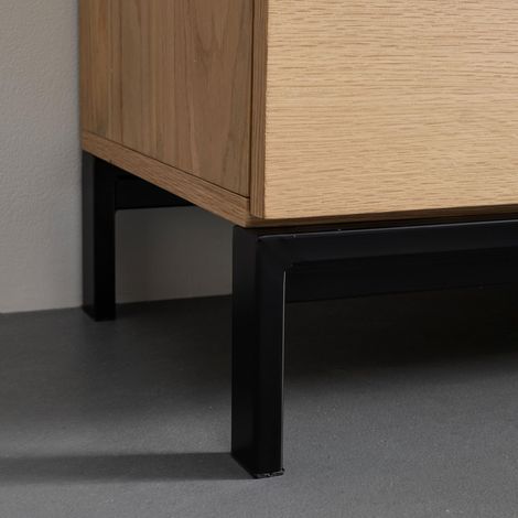 Mömax Sideboard Sebastian Naturfarben/Schwarz Echtholz (1/5)