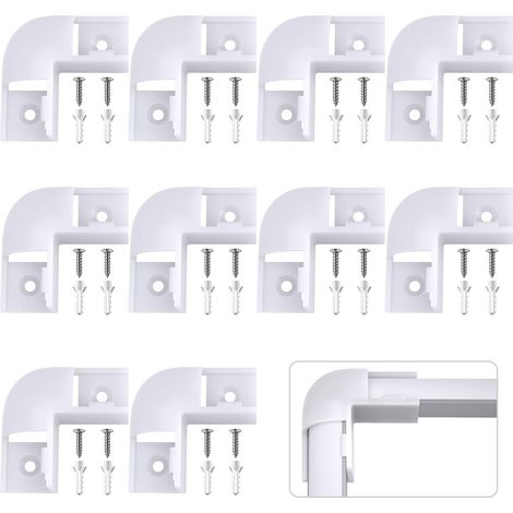 10 Pièces Connecteur d'angle profilé LED en Forme de V, Connecteur d'angle à 90 Degrés pour Profilé en Aluminium à LED, Vis incluses (1/5)