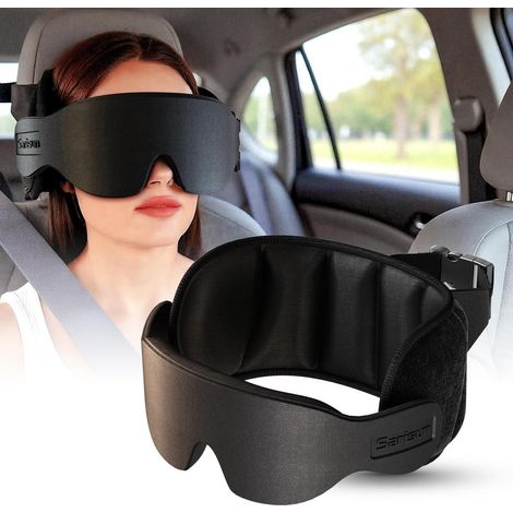 Auto Reisekissen mit 3D Schlafmaske, 360° Kopfstütze für alle Autositze (1/5)